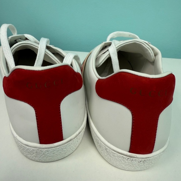 Gucci Ace elastic web interlock G white/red/green size 10 1/2 <<<FLOOR SAMPLE>>> - Picture 6 of 9